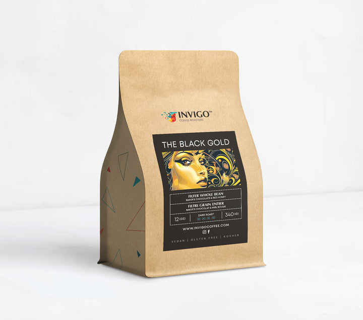 Black Gold by Invigo Coffee, dark roast coffee