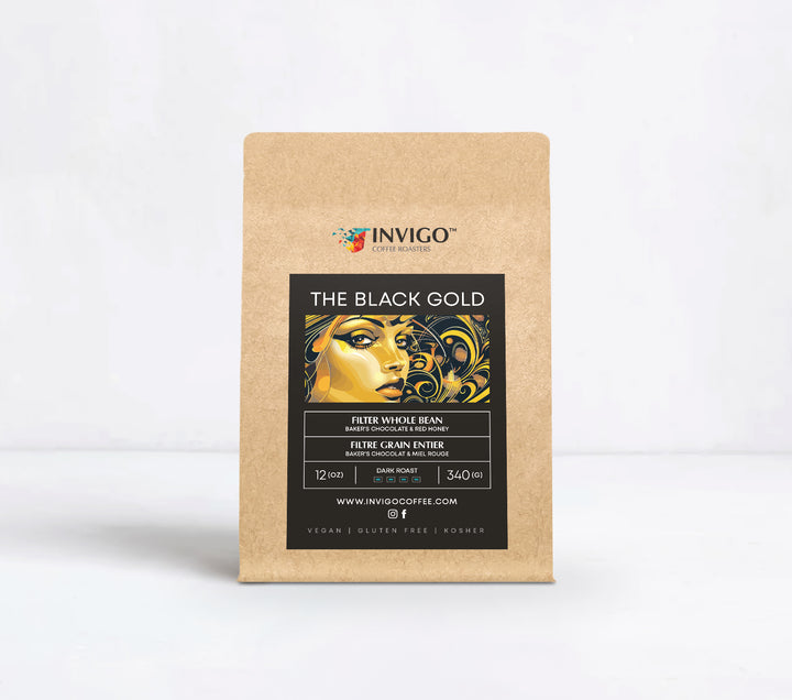 Black Gold by Invigo Coffee, dark roast coffee