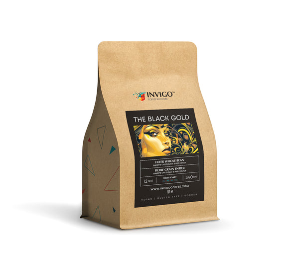 Black Gold by Invigo Coffee, dark roast filter coffee